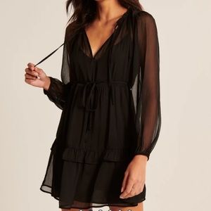 Women's Tie-Front Long-Sleeve Trapeze Mini Dress
SKU: 649672371